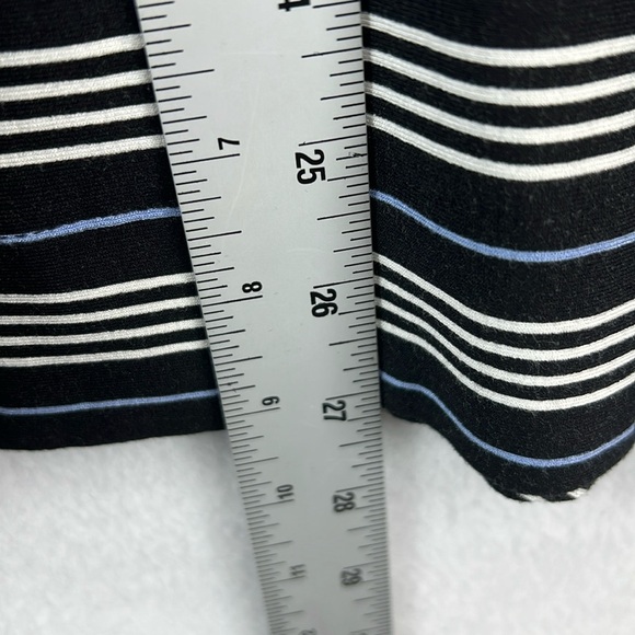 J. Jill Wearever 3/4 Sleeve Tee / Top Sz XL Black Stripe Rayon/Spandex Knit EUC - Picture 10 of 10